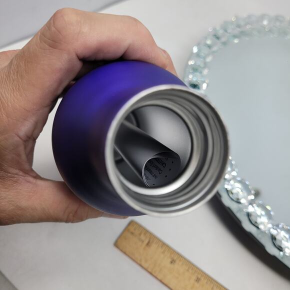 TEAVANA Blue Floral Stainless Steel Water Tea BOTTLE Starbucks NEW! Limited RARE - Picture 7 of 7